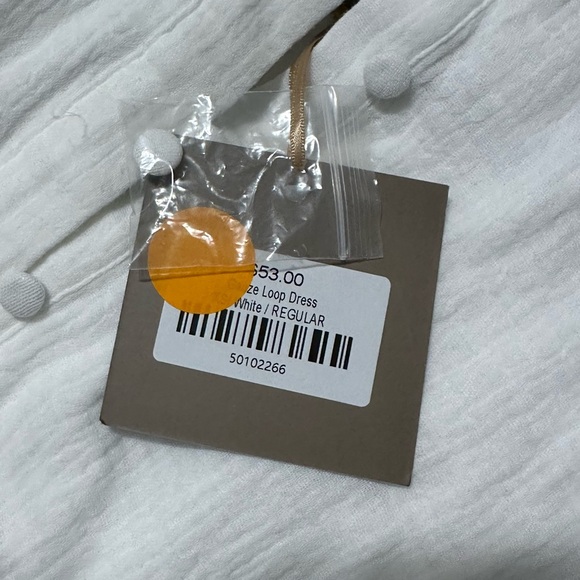 White Gauze Loop Dress - Picture 3 of 3